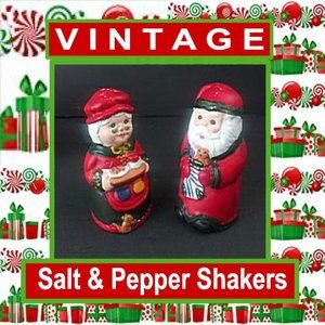 Christmas Santa & Mrs. Claus Salt/Pepper Shakers